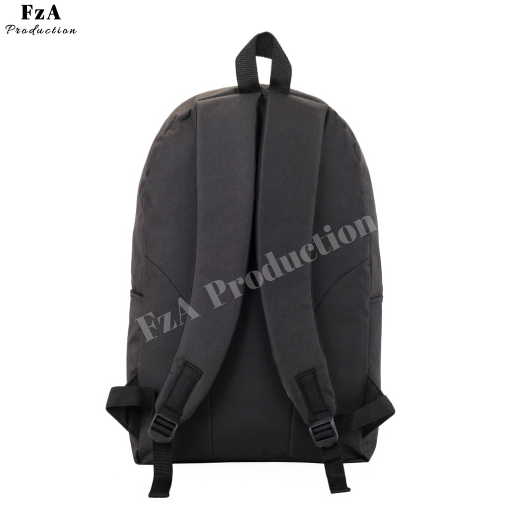 Tas Ransel Gendong Laptop Distro Sekolah Kuliah Pria Wanita Black Murah Original GRATIS Jam Tangan Dan Slempang