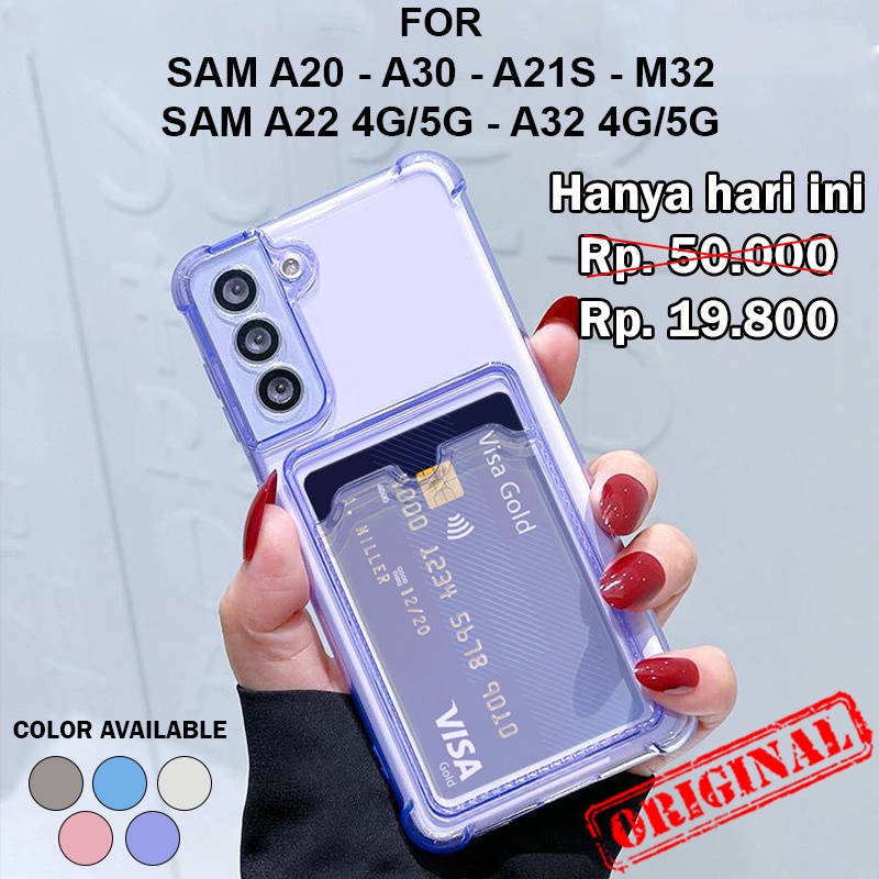 CARD SLOT case Samsung A20 A21s A22 A30 A32 M32 4G 5G softcase casing case photocard tpu slim korean