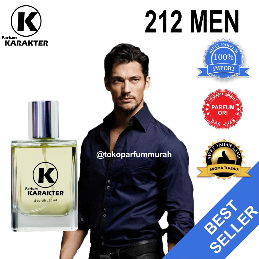 Bisa Cod | Parfum Cowok 212 Men  Bibit Parfum Import Wangi &amp; Tahan Lama  Kemasan 50ml