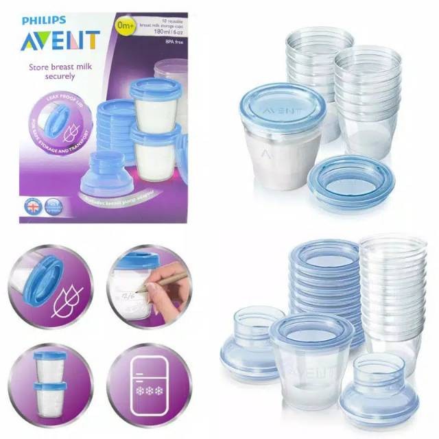 Philips Avent SCF618/10 Breast Milk Cup 180ml - Tempat Penyimpanan Asi