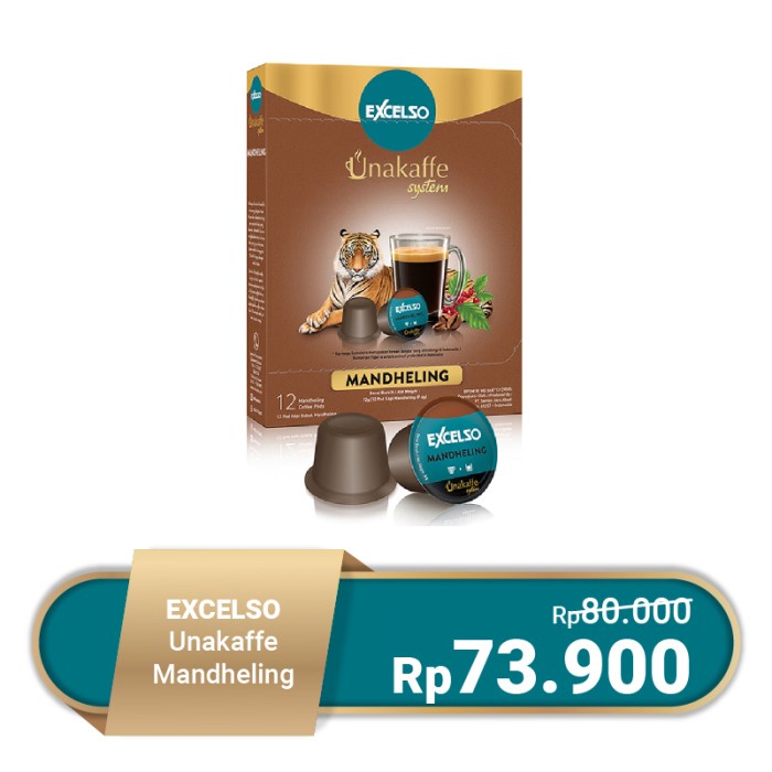 

Excelso Unakaffe Kopi Kapsul Mandheling (12 Pod / 6 Gram)