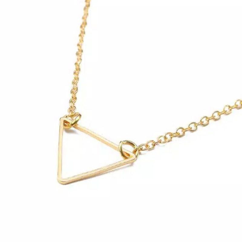 Kalung Rantai Korea Charm Triangle Segitiga Korean Necklace