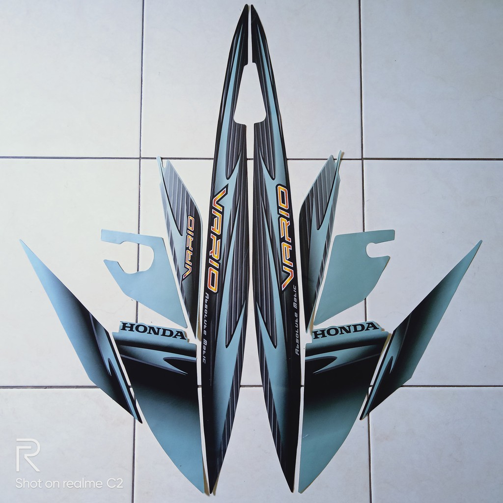 stiker striping motor honda vario cw 110 2006-2007 hijau