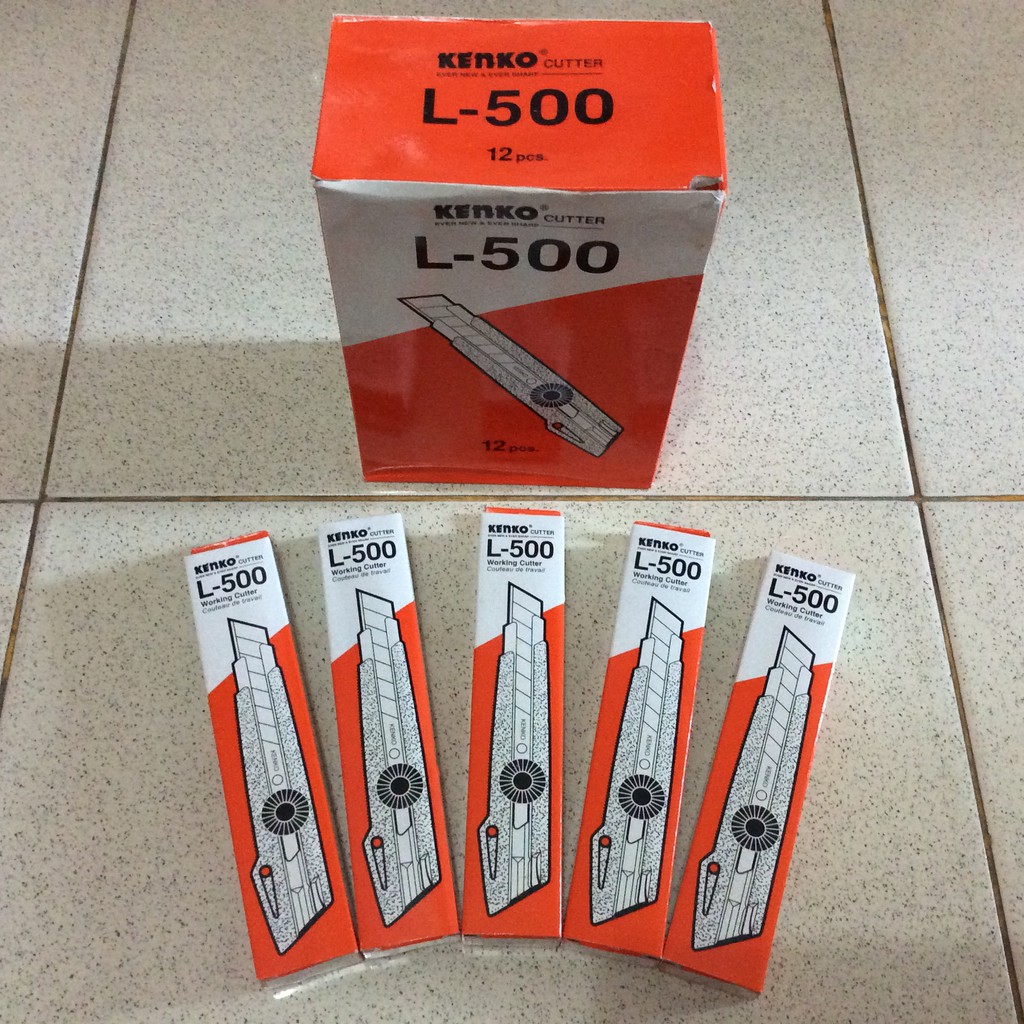 Cutter Besar Kenko L-500 Pisau Cutter Besar Cutter Kenko Cutter Alat Potong 100gr