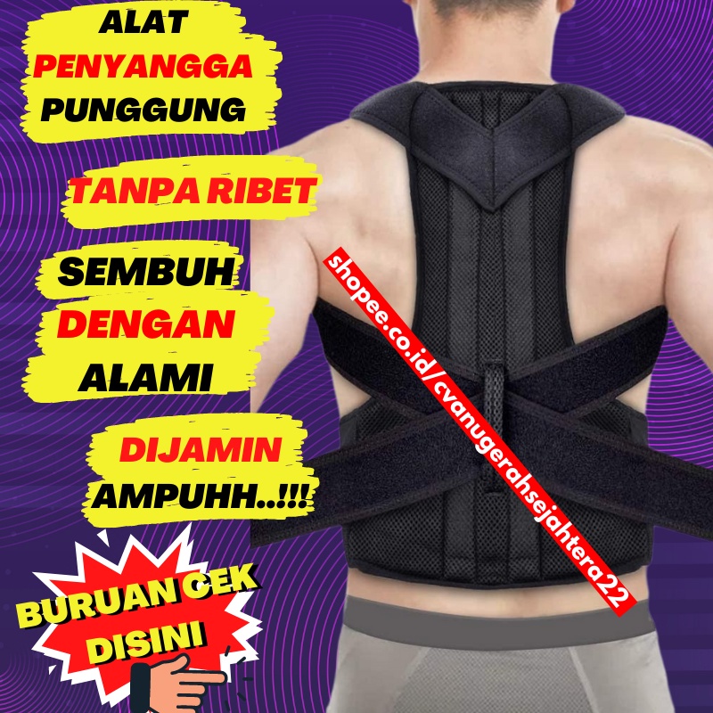 (Original) Alat Terapi Punggung Korset Pria Korset Punggung Penyangga Posture Corector Besar 2021