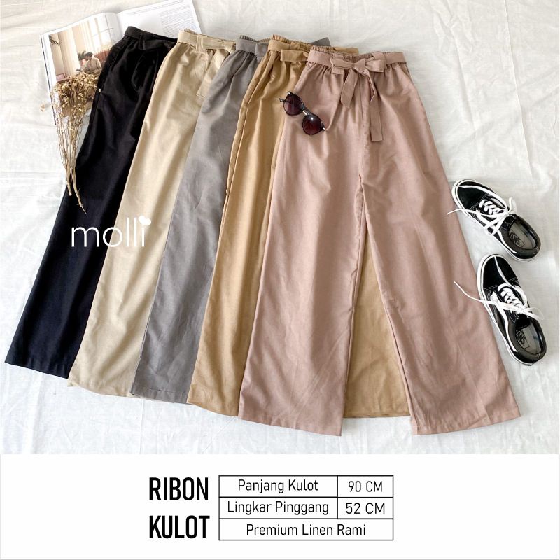 Celana kulot / Ribon kulot by molli / celana kulot ecer grosir