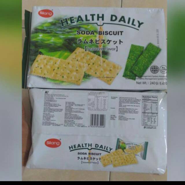 Jual Silang Soda Biscuit Seaweed Health Daily Biskuit Rasa Rumput