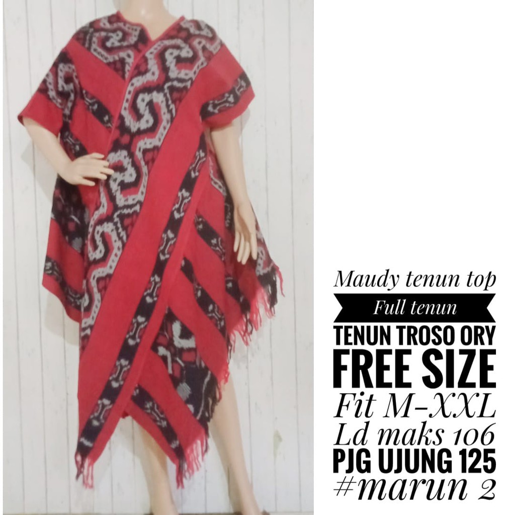 Maudy Tenun Top 02 | Baju Tenun Etnik| Atasan Tenun Ethnik Kekinian