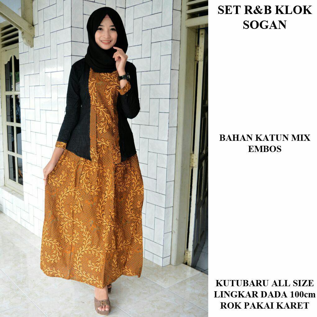 Set RnB Batik Klok Sogan Perempuan