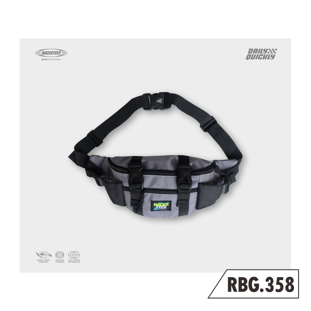 RACERTEES New   Tas Waistbag Grey Rbg.358