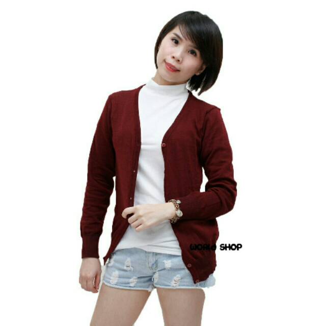 Cardigan Basic | Cardigan Rajut | Kardigan Wanita|  Rajut