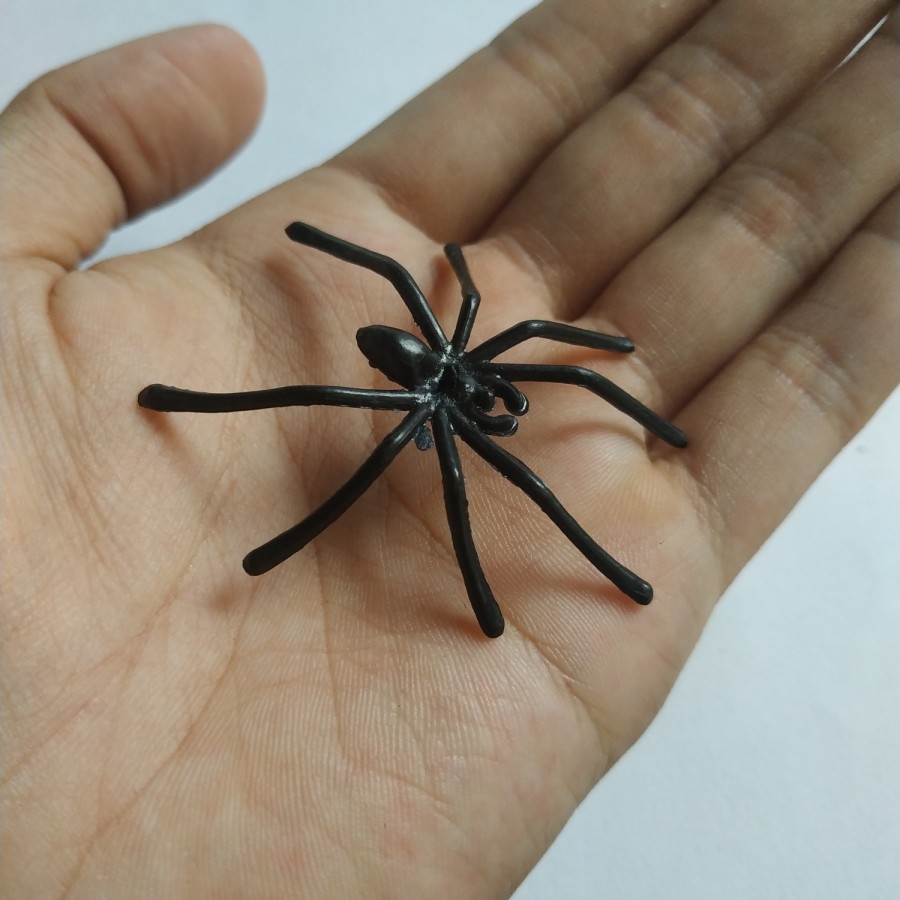 Halloween 3 pcs Spider properti pesta laba laba kecil mini 5x4cm