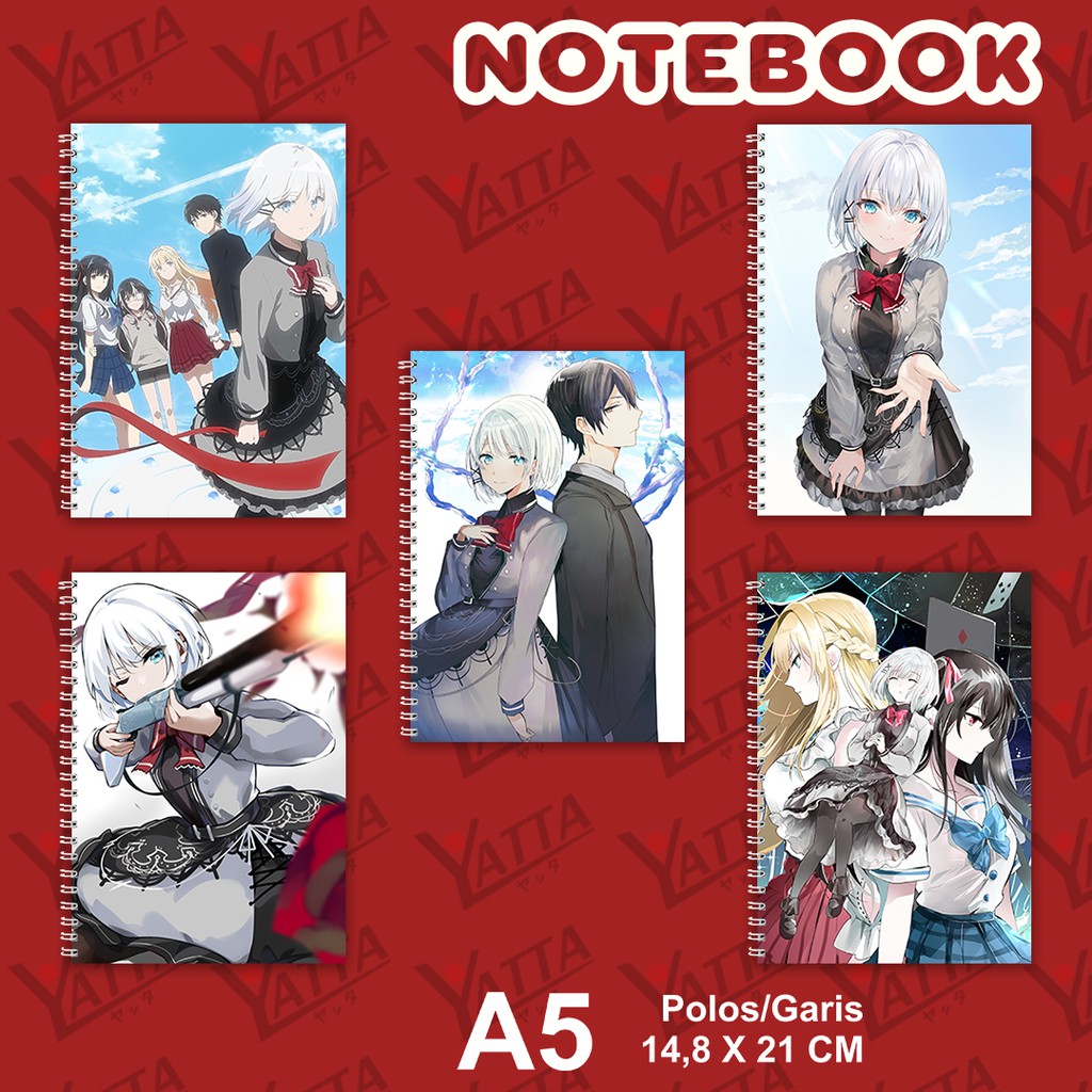 

Notebook Anime ukuran A5 14,6 cm x 21 cm Tantei wa Mou Shindeiru