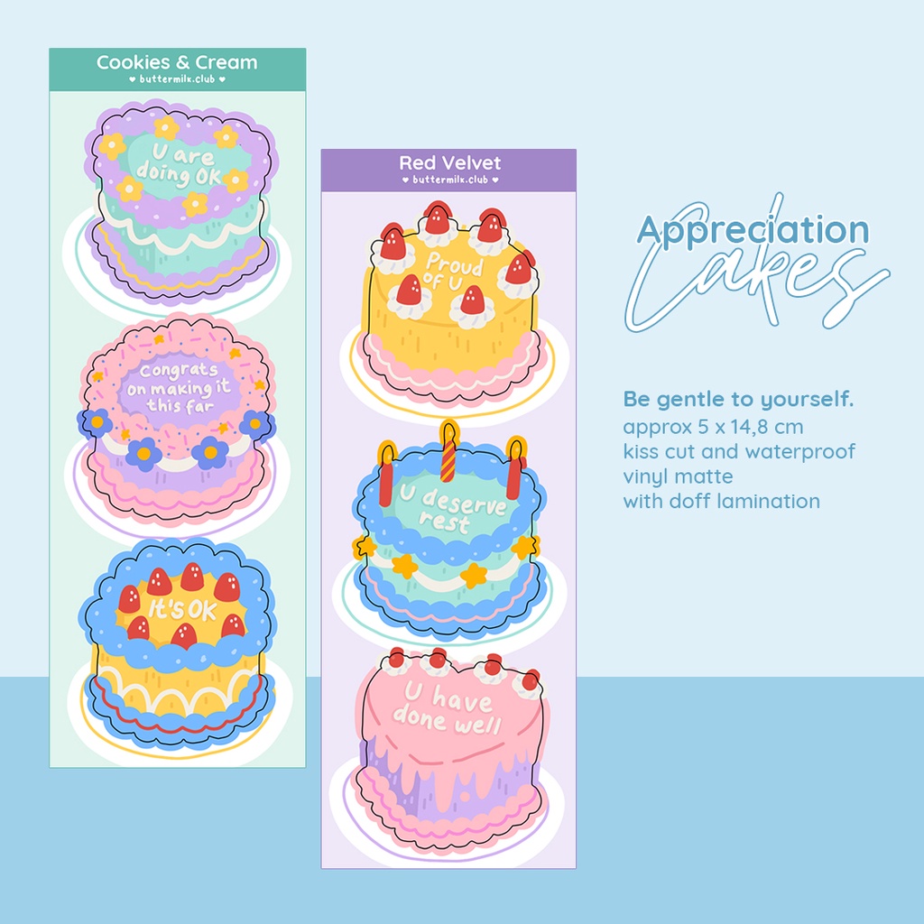 

Appreciation Cakes STICKER | STIKER DECO POLCO (baca deskripsi)