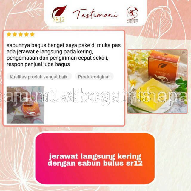 SABUN BULUS HERBAL SR 12 BPOM ! SABUN PENCERAH WAJAH /  BULUS BAR SOAP SR12 ORIGINAL