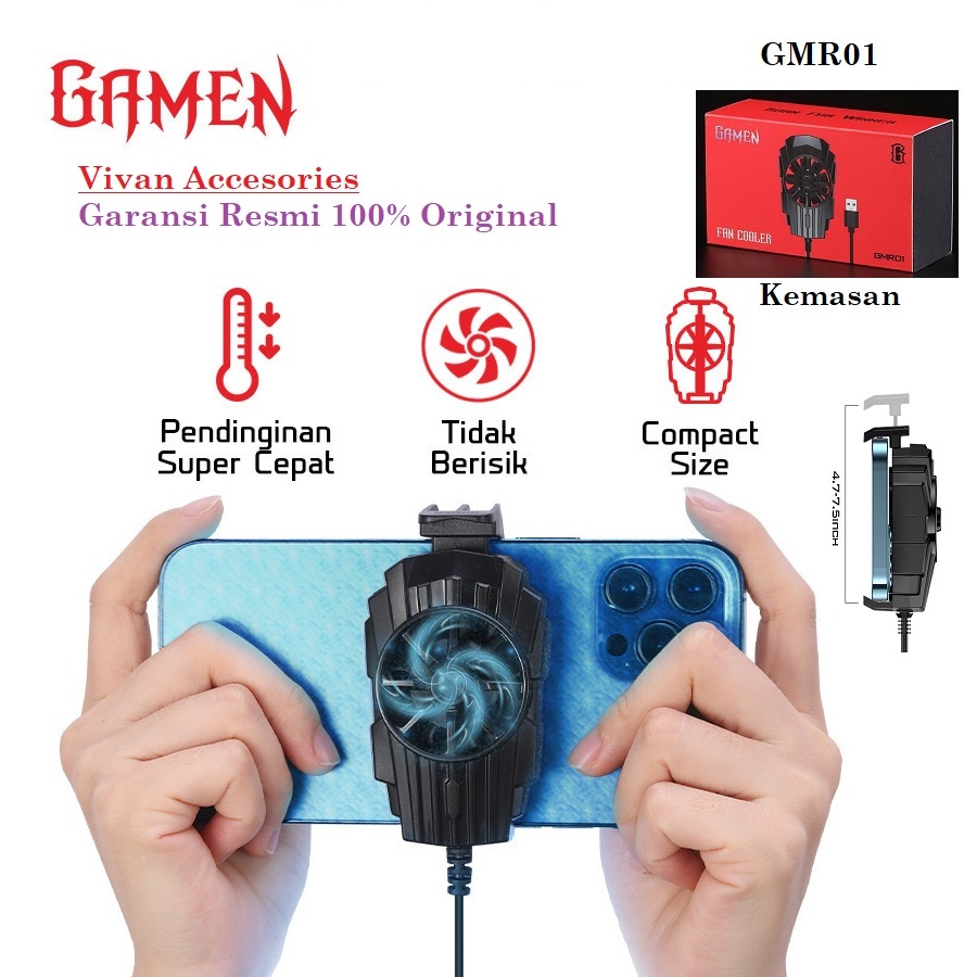 Gamen GMR01 Fan Cooler Radiator Pendingin USB HP Cooling Fan Gaming