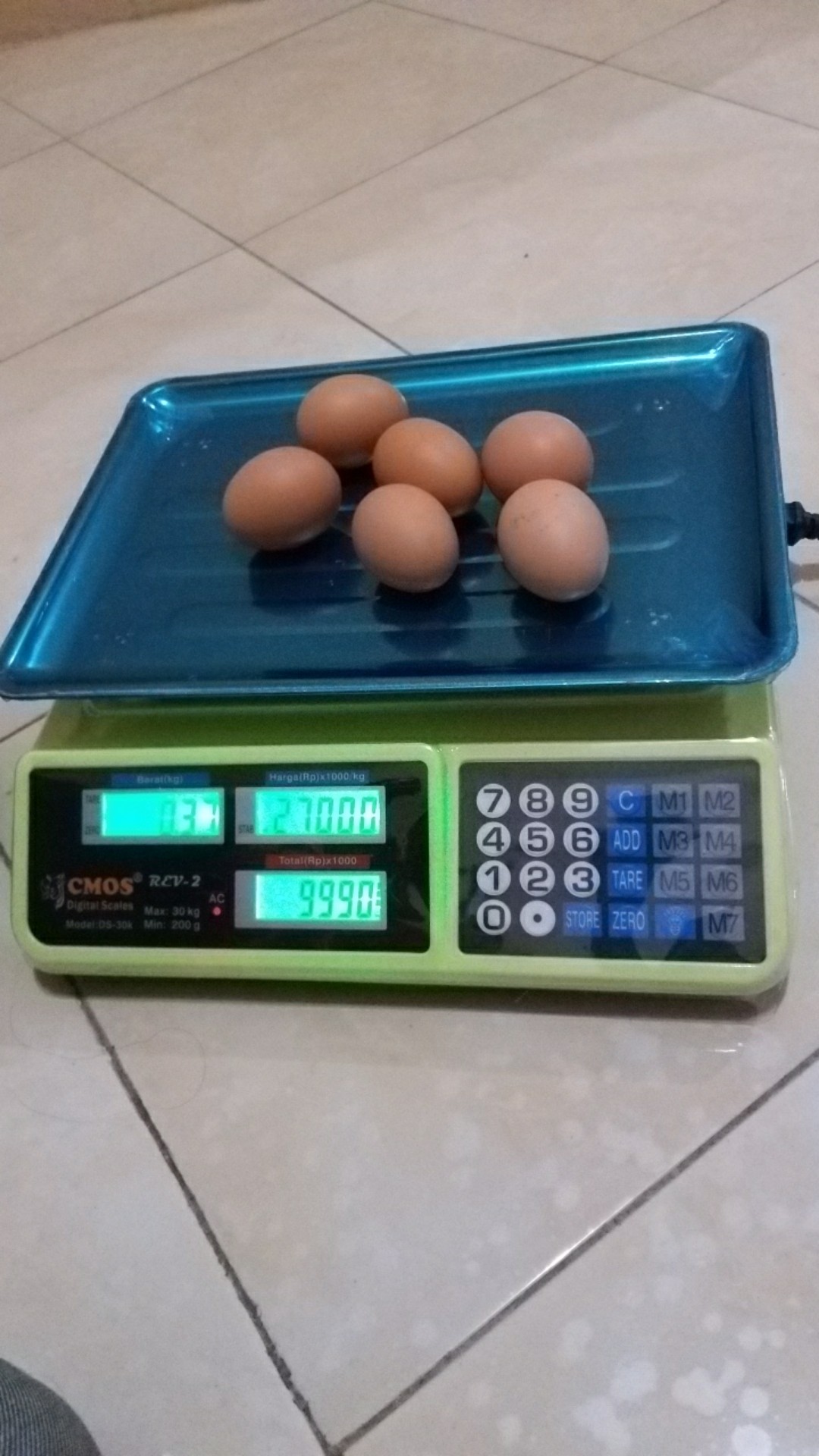 Timbangan Digital Cmos 30 Kg Telur Laundry Daging Buah Cmos Ds30k