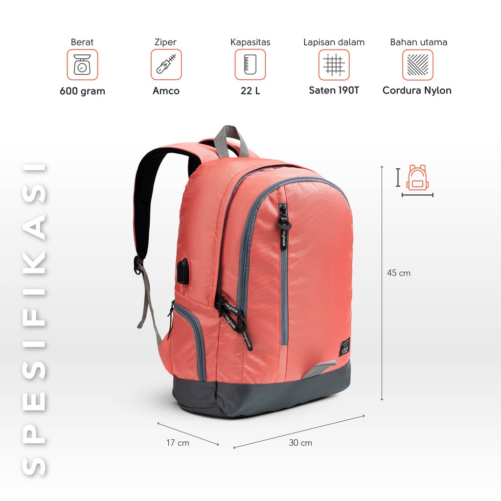 [BISA COD] Tas Ransel Laptop Ransel Kuliah Murah Tas Punggung USB Backpack Sekolah Unisex