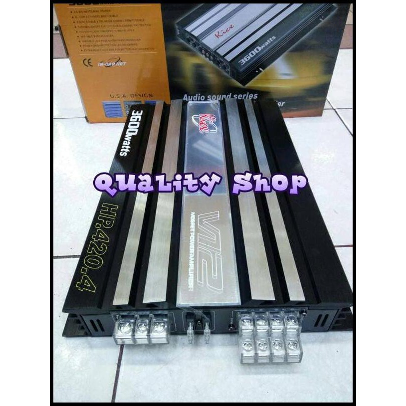 Promo Terbatas Power Mobil Legendaris 4 Channel Kick Hp-420,4 High Power 3600Watt V12