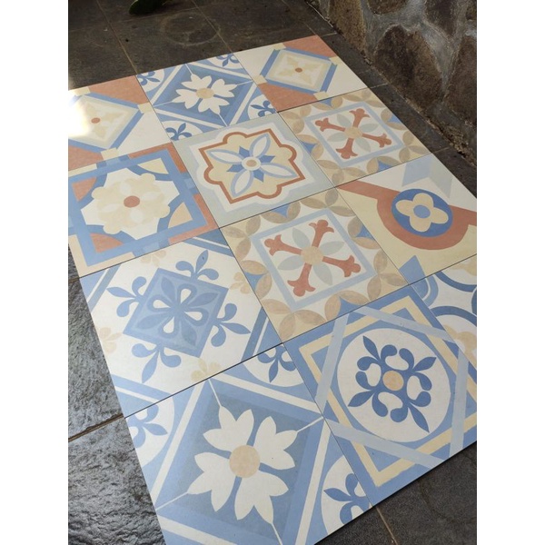 Roman Granit 30x30 Retro Matte dChiaza Color / Ubin Motif Retro Clasic / Ruang Dalam/ Mewah 30x30 Ro