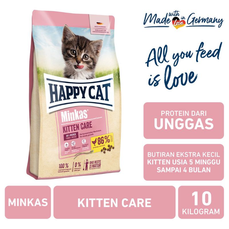 Happy Cat Minkas Kitten 10kg / Cat Food Makanan Anak Kucing Kitten