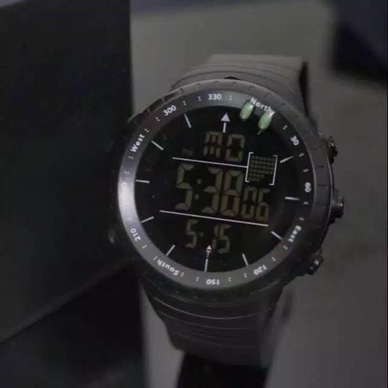 WBS JAM TANGAN PRIA RUBBER SPORT SUNTO CORE DIGITAL LED GROSIR MURAH WATER RESIST ST001-HITAM