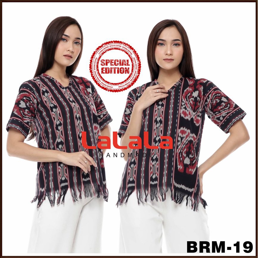 Blouse Tenun Ikat Asli Tradisional Kerajinan Tangan Nusantara