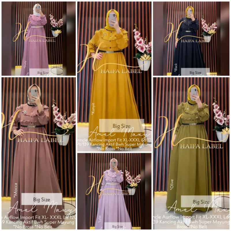 AMEL MAXY BIG SIZE ORIGINAL BY HAIFA LABEL (100% REAL PICT ORI BERLABEL HAIFA)