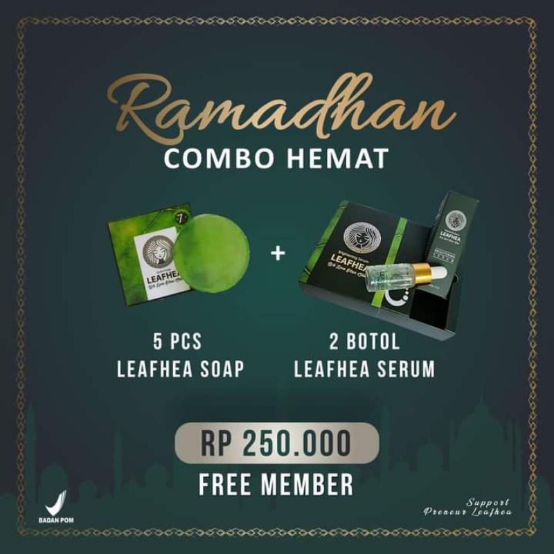 COD Paket Combo 5pcs Sabun leafhea + 2pcs Serum Leafhea ORIGINAL