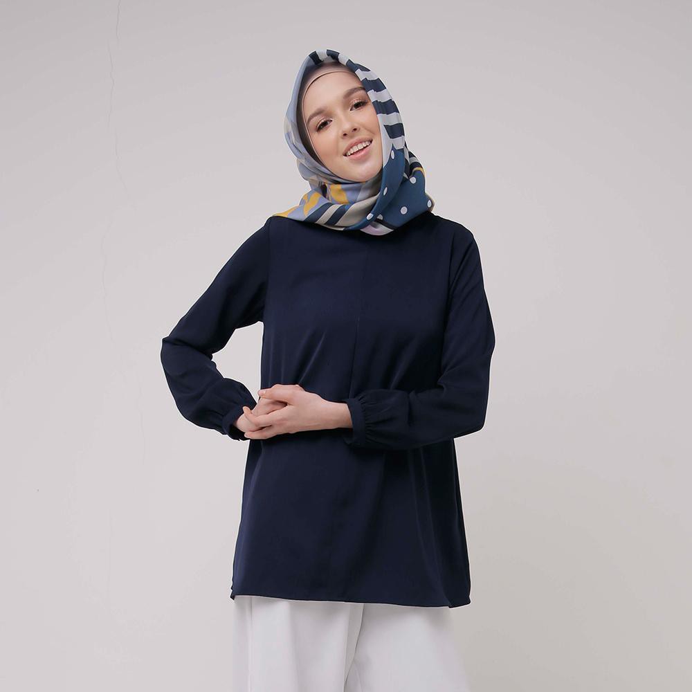 Atasan Zoya Tunik Zoya Deolinda Bouse Navy ZOYA
