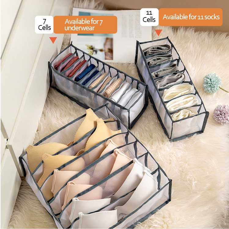 Storage Organizer Bag Underwear Bra Sock Tempat Penyimpanan BH Celana Dalam Kaos Kaki
