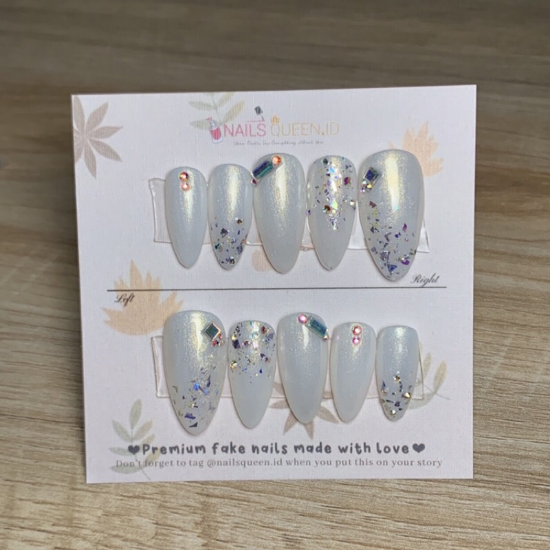 FAKE NAILS / KUKU PALSU CUSTOM / WEDDING NAILS