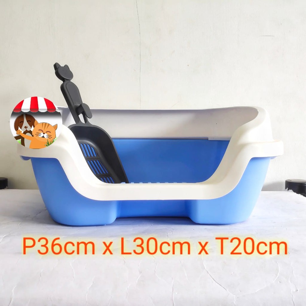 Cat Litter Box Cat Toilet Size M Free Serokan Tempat Pasir Kucing M