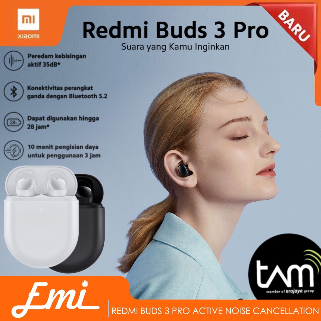 Redmi Buds 3 Pro Active Noise Cancellation Earphone Bluetooth 5.2