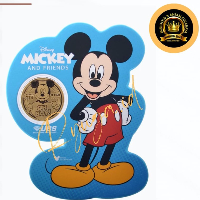 Gift Series UBS Disney 0,1 Gram Miki Mickey Mini Minnie Mouse Donald Daisy Duck UBS Lifestyle-Mickey Mouse