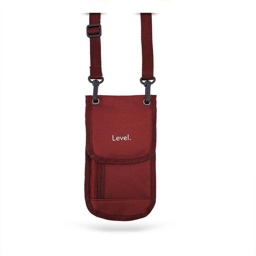 New Hanging Wallet L E V E L.TM  Dompet Gantung tali Layard Untuk HP Ada Mika Transparant Di Belakang