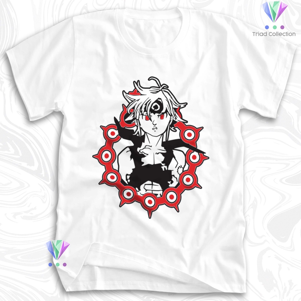 Tshirt Baju Kaos Distro Anime Meliodas Nanatsu No Taizai Seven Deadly Sins / Kaos Distro Pria Wanita