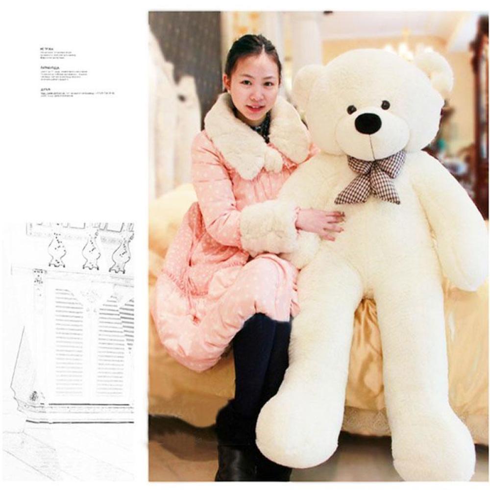 Timekey Mainan Boneka Stuffed Plush Teddy Bear Besar 75CM Bahan 100% Katun Untuk Hadiah S2U2