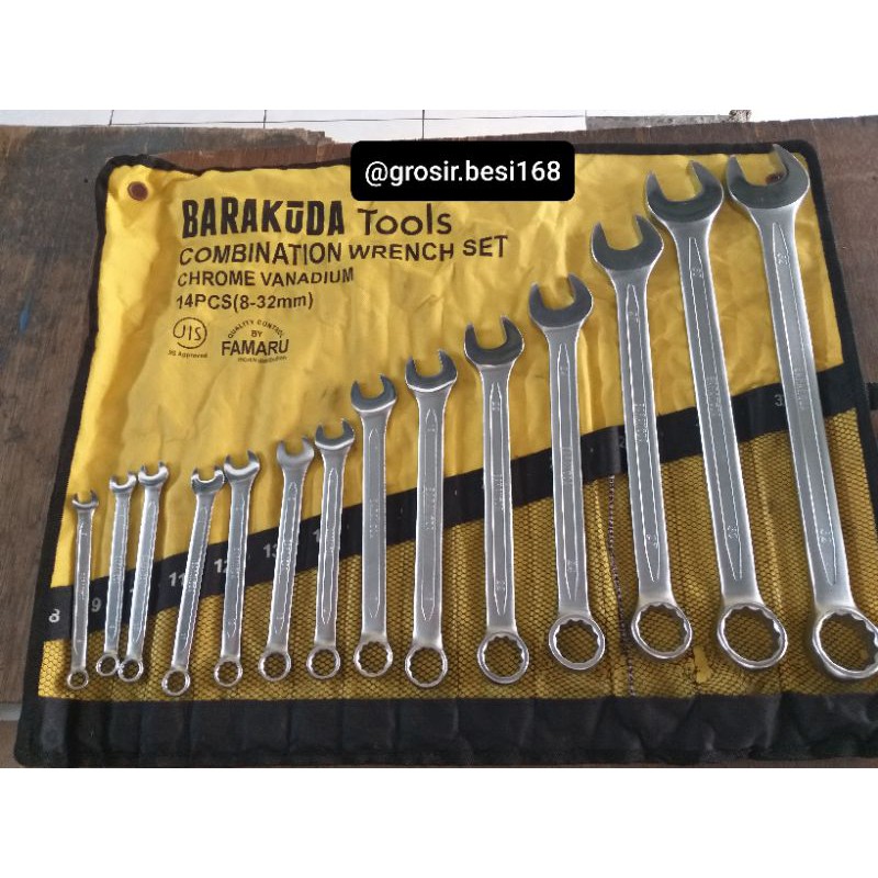 Kunci Ring Pas Set 8-32 (14pcs) Barakuda Original 100%