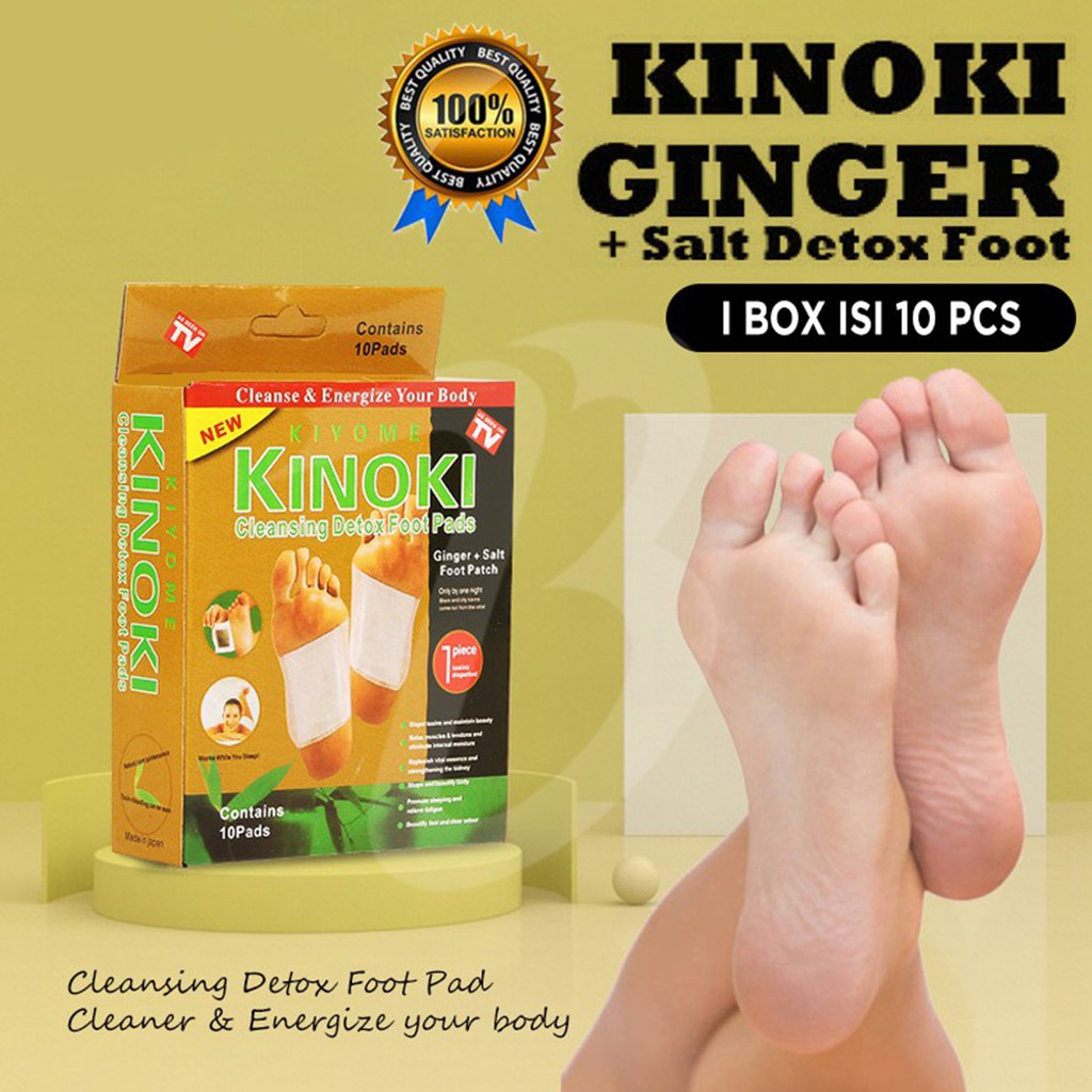 [✅COD] KOYO KINOKI GOLD DETOX KAKI 10 PCS DETOK FOOT GINGER SALT HERBAL PENYERAP TOKSIN RACUN ORIGINAL