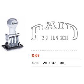 

Stempel Tanggal PAID Manual Shiny S-68P