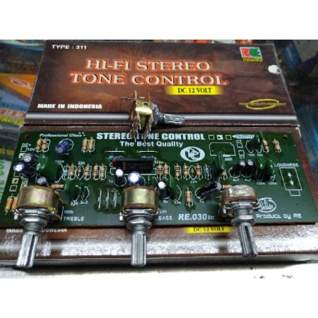 Kit tone control stereo hi-fi 12v