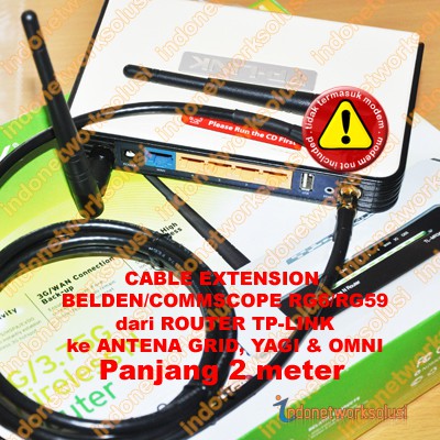 Tp-Link Router Cable Extension Kabel Ekstension Commscope Ke ANTENA GRID YAGI OMNI (2m)