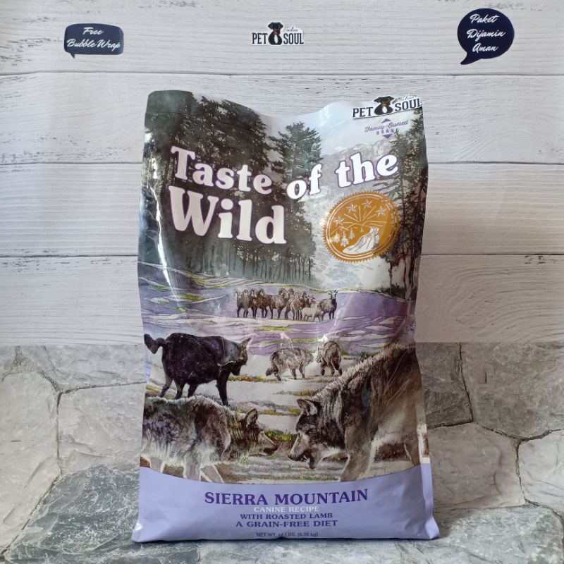 Taste Of The Wild Sierra Mountain 6.35kg /Totw Lamb / dogfood grain free made in usa