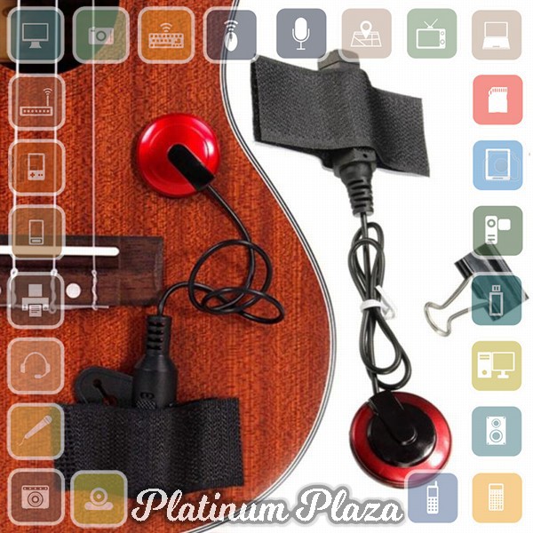 Piezo Pickup Mikrofon Gitar Akustik - P-007 - Black`V1DPP3-