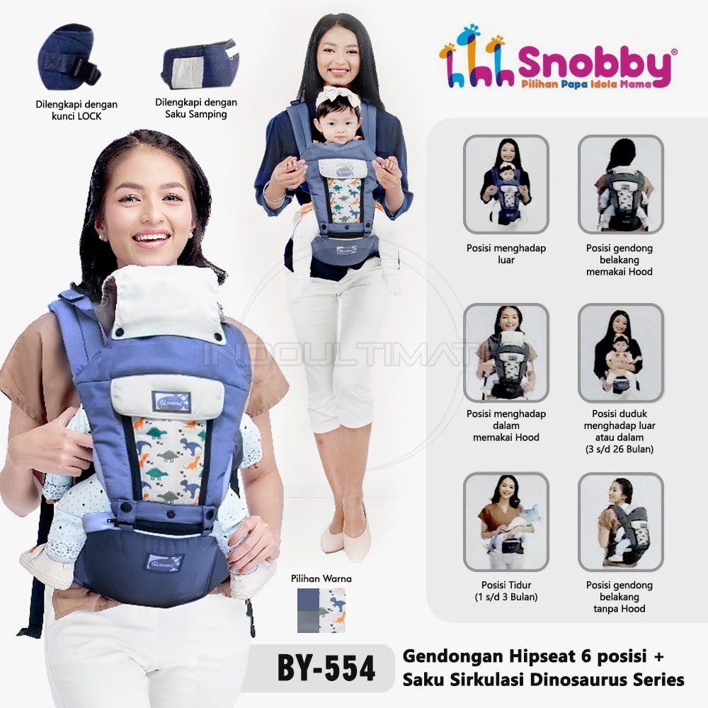 6in1 Posisi Hipseat Gendongan Duduk + Penutup Kepala SNOBBY BY-552 Gendongan Depan Gendongan Bayi Ba