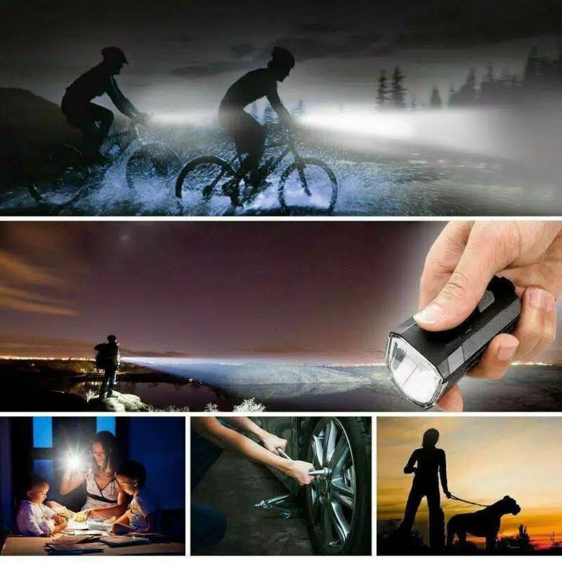 Lampu Depan Sepeda LED USB Lampu Sepedah Super Terang Rechargeable Cas Waterproof Sepeda Lipat MTB