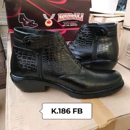 Sepatu kulit pria PDH boots Polri TNI security guard PNS sepatu kerja formal tampil lebih keren