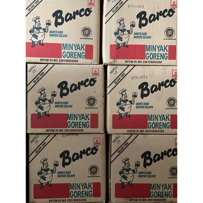 

MINYAK GORENG BARCO REFILL 1 LITER DUS ISI 12 DFBH5612DF