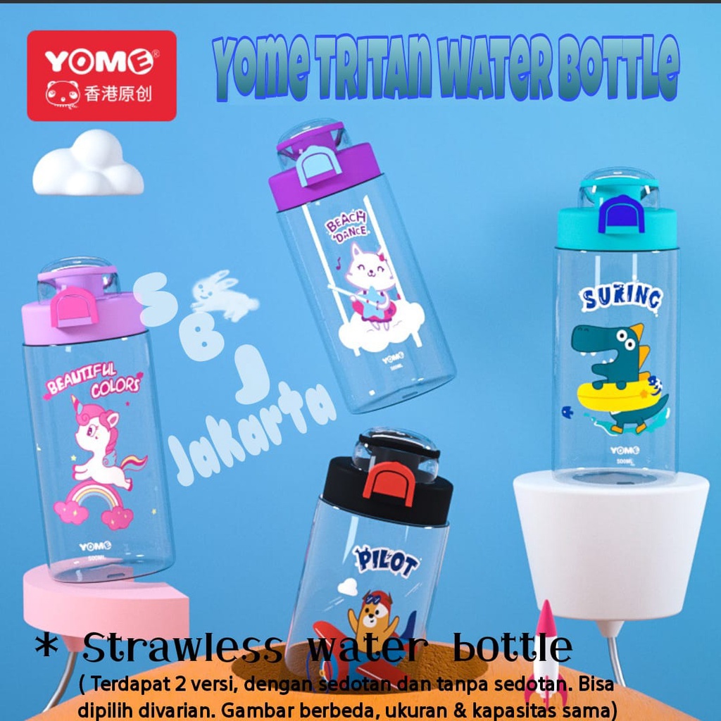 BOTOL MINUM ANAK TRITAN 100% BPA FREE SPORT EDITION YM-SBJ18A - 700ML YOME TRITAN